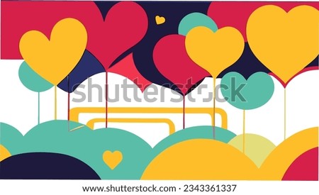 vector illustration of valentine's day love pattern background