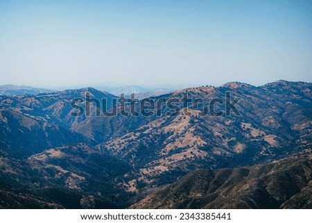 Mountains around Lick observatory in California, USA