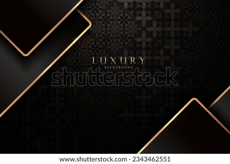 Luxurious Black and Gold Patterned Background, Elegant Artwork for Royal Cards, Banners, and Mockup Designs, Modern Design for Boutique Website Templates and Invitations Royalty-Free Stock Photo #2343462551