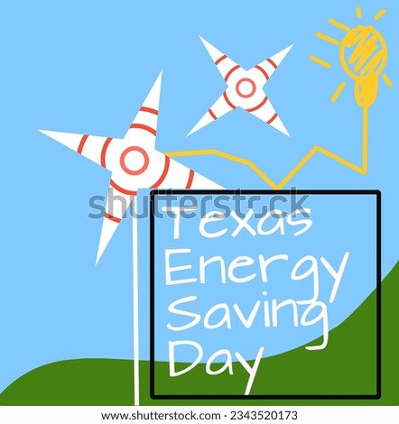 windmill vector for Texas Energy Saving Day