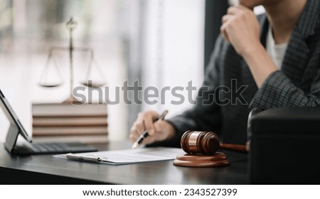 Lawyer singing in documents, filling court records, job responsibilities in office.