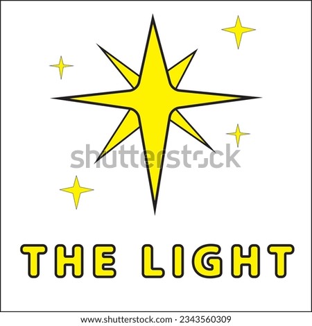 the light logo illustration vector design with twinkling light yellow color. suitable for posters, logos, t-shirt designs, websites, stickers, concepts, posters, advertisements, icons.