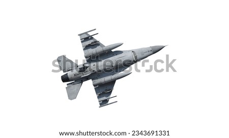jet fighter isolated on white background Royalty-Free Stock Photo #2343691331