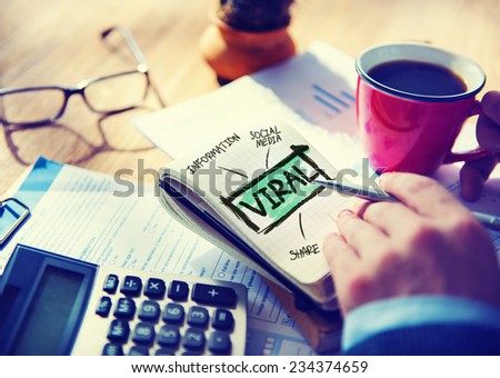 Viral Accounting Sharing Working at Home Writing Concept Royalty-Free Stock Photo #234374659