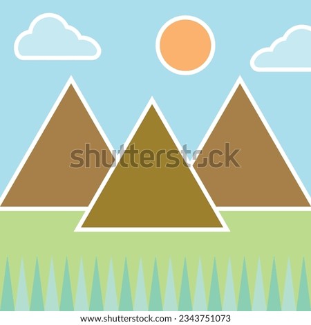 Mountain scenery Vector image or clip art