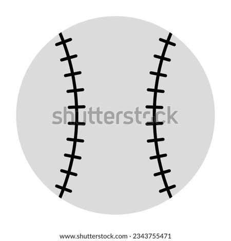 Editable design icon of baseball 
