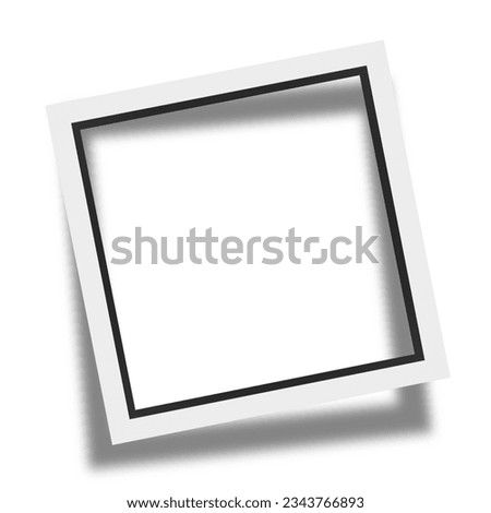Photo frame empty isolated on white transparent background
