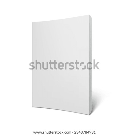 Vertical Blank Book With Soft Cover Template. EPS10 Vector Royalty-Free Stock Photo #2343784931