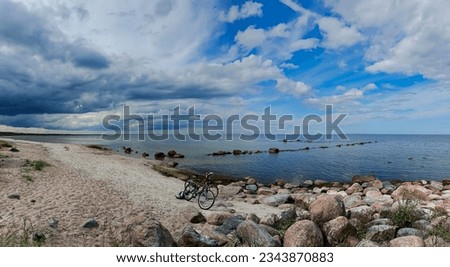 Kaltene Beach is covered with glacial stones that stretches up to Roja Town in Latvia. Kaltene Beach is a great place for quite beach holidays and beach hiking.