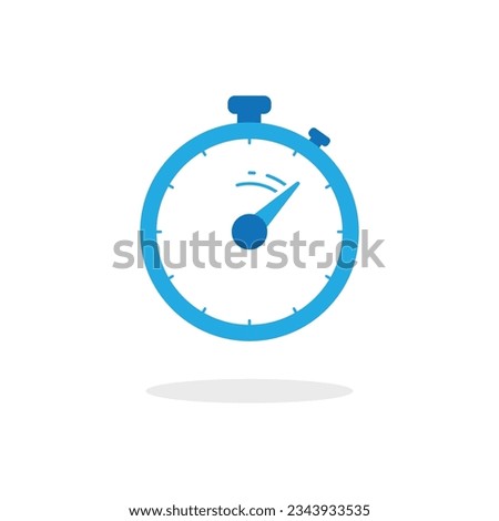 Colorful Stopwatch Icon Vector Design.