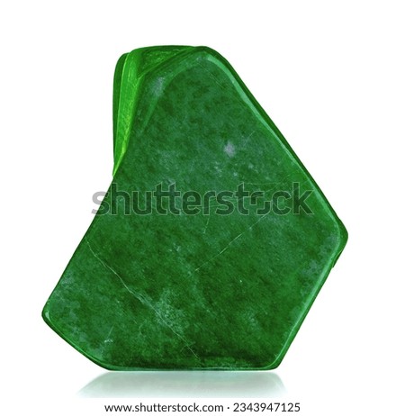 Jadeite (Jade) gemstone, polished decorative boulder  Royalty-Free Stock Photo #2343947125