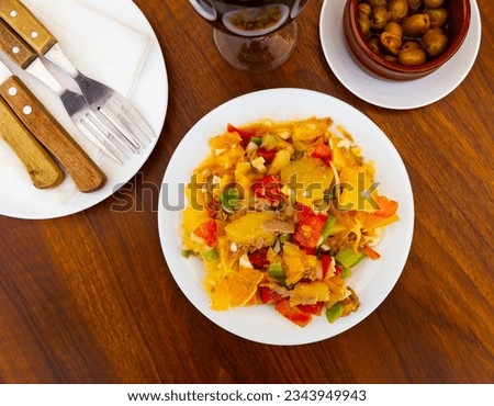 Malaga salad - typical Andalusian dish in Spain Royalty-Free Stock Photo #2343949943