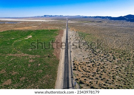 El Mirage Road, Adelanto, California as seen from approximately 500 feet above ground level. 