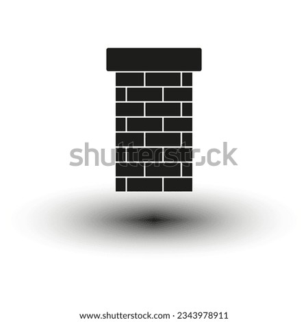 Chimney icon. Brick pipe icon. Vector illustration. Eps 10.