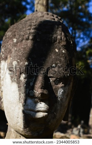 Old Buddhism statue Sculpture, architecture and symbols of Buddhism, South East Asia at Chiangmai, Thailand.