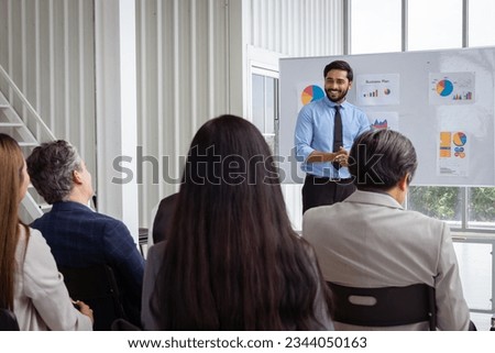 Group of multiethnic businessmen Get together for a brainstorming meeting to move the business forward.