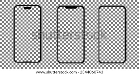 Mockup smart phone vector set for template designs and design web page and application on apple template iphone