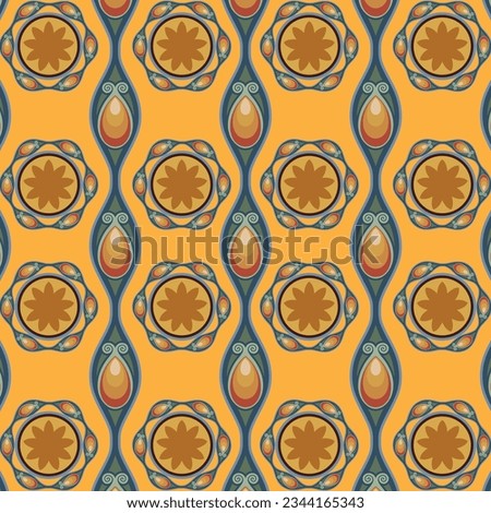    A beautiful pattern with illustration fashion elements modern graphics color Design Royalty-Free Stock Photo #2344165343