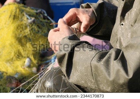 People fishing at Istanbul Beykoz beach, selective focus