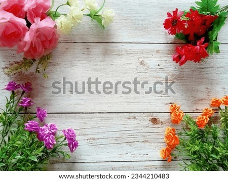 flowers pattern table wood background texture abstract illustration