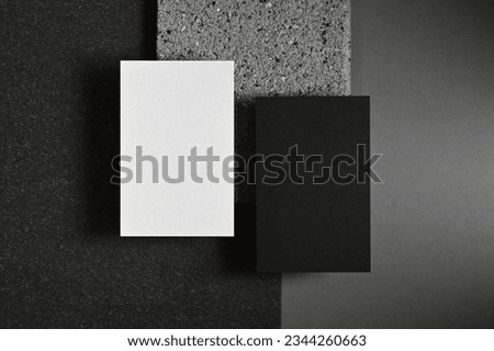 Black and white luxury business card mockup template