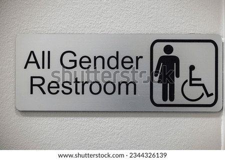A sign for all gender restrooms