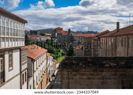 Views of the historic center of Santiago de Compostela. Photography made in Galicia, Spain. Royalty-Free Stock Photo #2344337049
