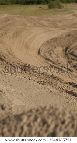 Dirt bike Turn track berms 