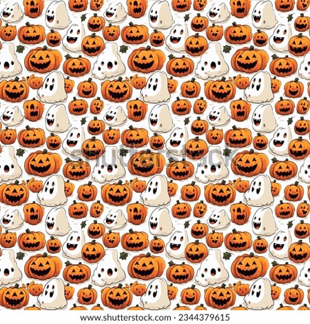 Y2k Halloween Seamless Pattern Illustration, Cute Halloween Pattern, Pumpkin Seamless, Thanksful Sense Seamless Pattern, Autumn Background, Cute Retro Halloween Background