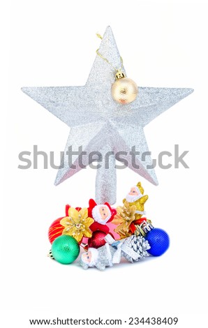 Christmas decoration of xmas day on white background