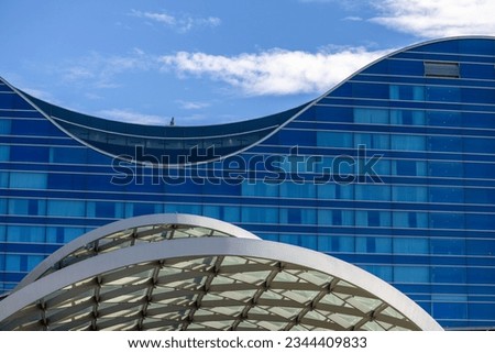 Abstract fragment of contemporary architecture in Denver International Airport