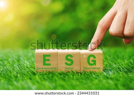 ESG concept of environmental, social and corporate governance impact investing. Ethical and sustainable investing business sustainable organizational development. Enhance ESG alignment of investments.