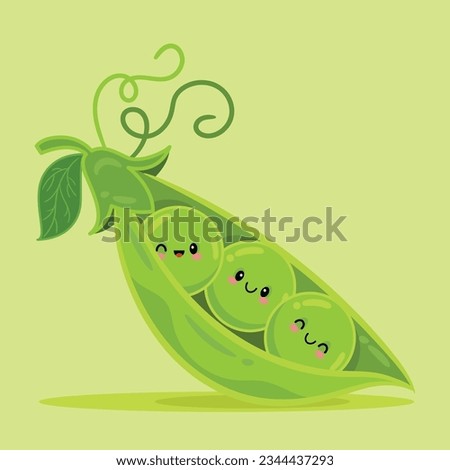 Peas in a Pod Cartoon Royalty-Free Stock Photo #2344437293