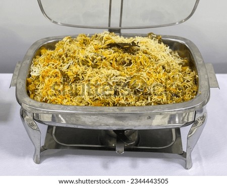 Chicken Biryani Food Catering Picture in Chafing Dish