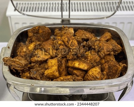 steam Chicken Food Catering Picture in chafing dish 