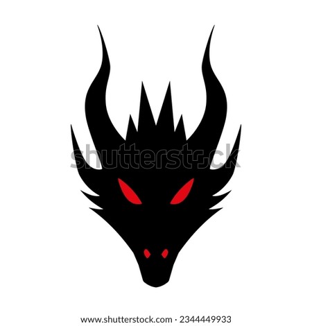 The Dragon. Head dragon logo vector, icon, illustration. Dragon vector icon illustration design logo template. Royalty-Free Stock Photo #2344449933