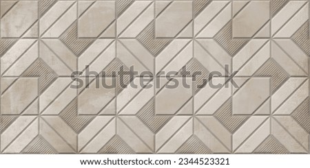 Ceramic tile. Digital home decorative art wall tiles design background. for wallpaper, kitchen and bathroom dark, cream tiles.