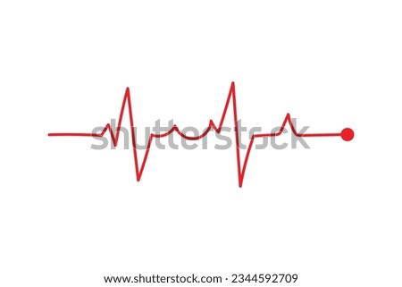 ECG heart beat line icon symbol, Heart beat pulse hospital logo sign. Royalty-Free Stock Photo #2344592709