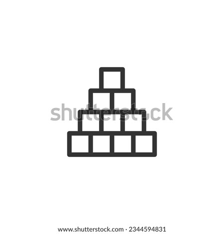 Pile icon isolated on white background. Graphical symbol modern, simple, vector, icon for website design, mobile app, ui. Vector Illustration