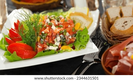 Fresh Russian Salad Appetizing presentation