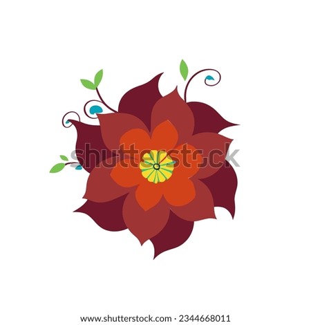 pretty decorative flower vector illustration