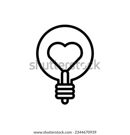 Light Bulb Outline Icon Vector Illustration