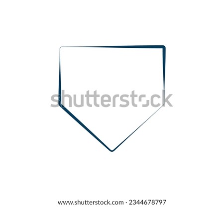 Baseball Home Plate Vector illustration. Silhouette. Playing. Home base.
