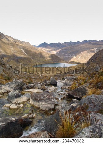 Andes scenery around Huancayo in Peru ( South America)