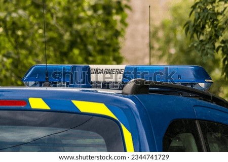 Vehicle for intervention of the French Gendarmerie. Royalty-Free Stock Photo #2344741729