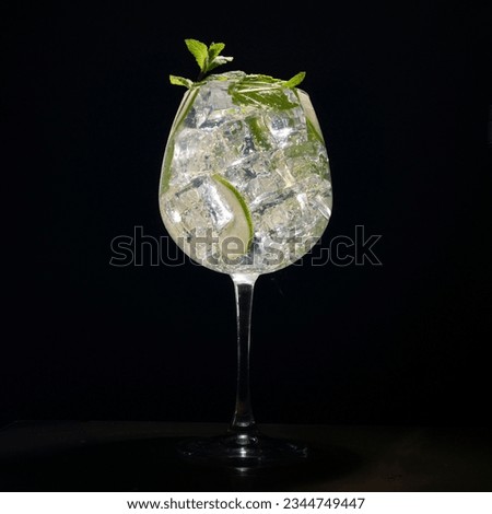 Mojito cocktail is a traditional and popular summer alcoholic or non-alcoholic drink.