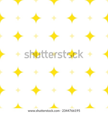 sparkling star seamless pattern background design in vector isolated on white