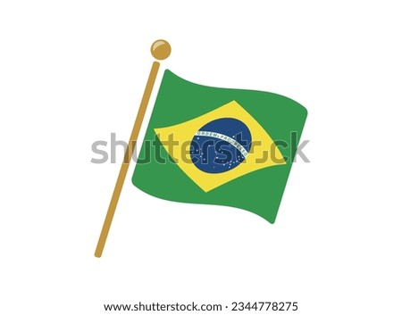 brazilian flag icon vector illustration Royalty-Free Stock Photo #2344778275