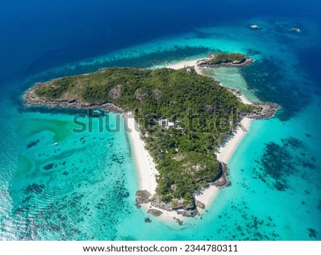 The Tsarabanjina island in the Mitsio archipelago near Nosy Be, Madagascar Royalty-Free Stock Photo #2344780311