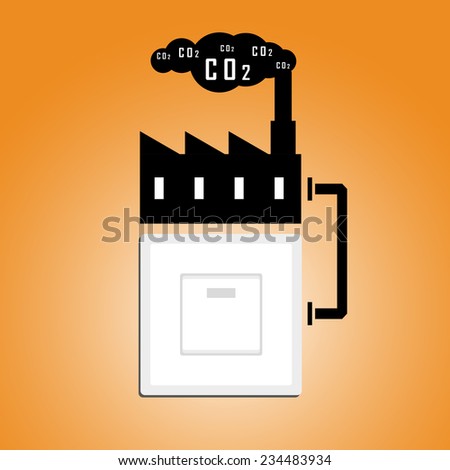 Industrial icons with creative Switch on-off.